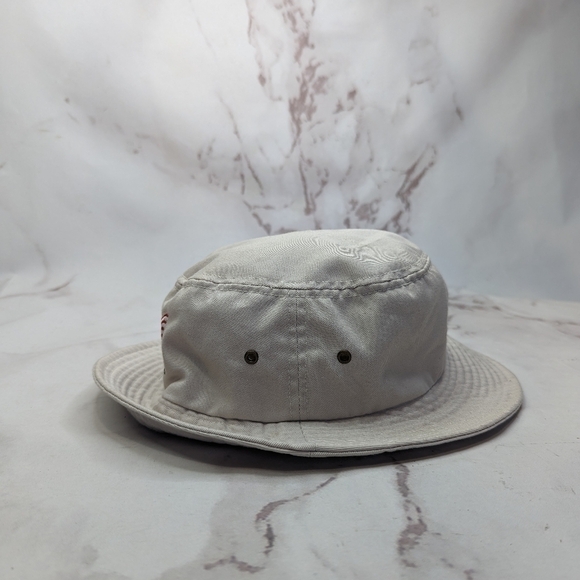 SeaWorld Hat Vintage 90s Bucket Beige Flag Shamu Cap Canvas Cotton Embroidered - Picture 7 of 9